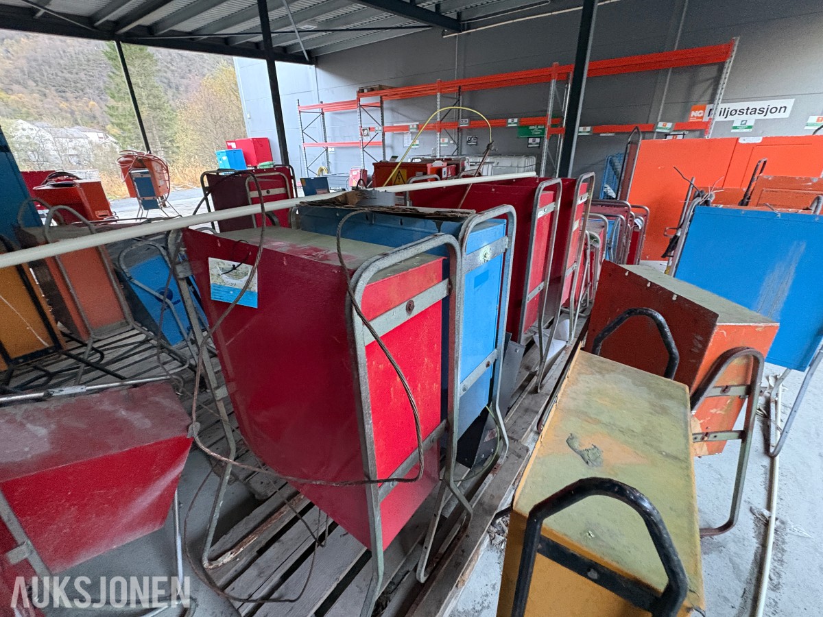 Ca. 80 byggestrømskap – 230/400 volt selges samlet