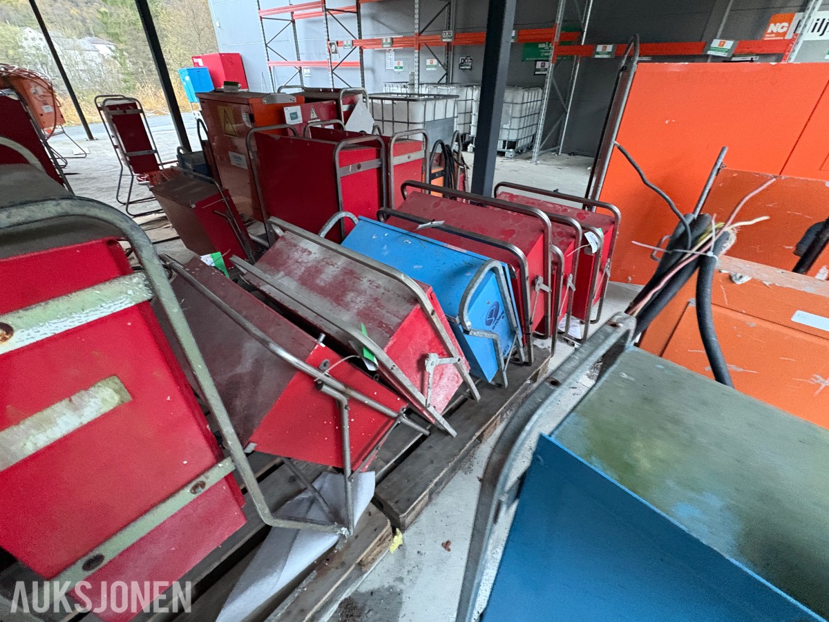Ca. 80 byggestrømskap – 230/400 volt selges samlet