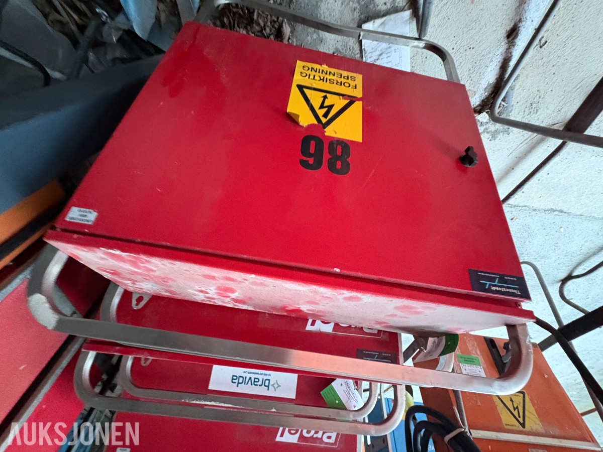 Ca. 80 byggestrømskap – 230/400 volt selges samlet
