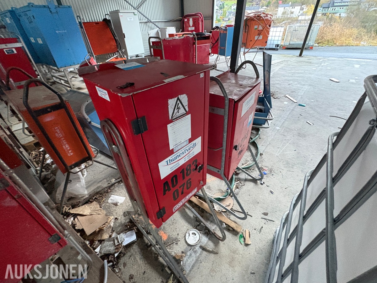 Ca. 80 byggestrømskap – 230/400 volt selges samlet