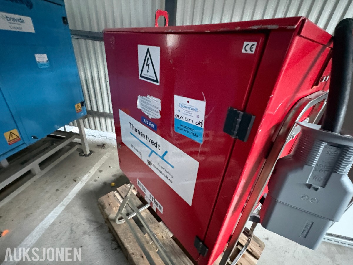 Ca. 80 byggestrømskap – 230/400 volt selges samlet