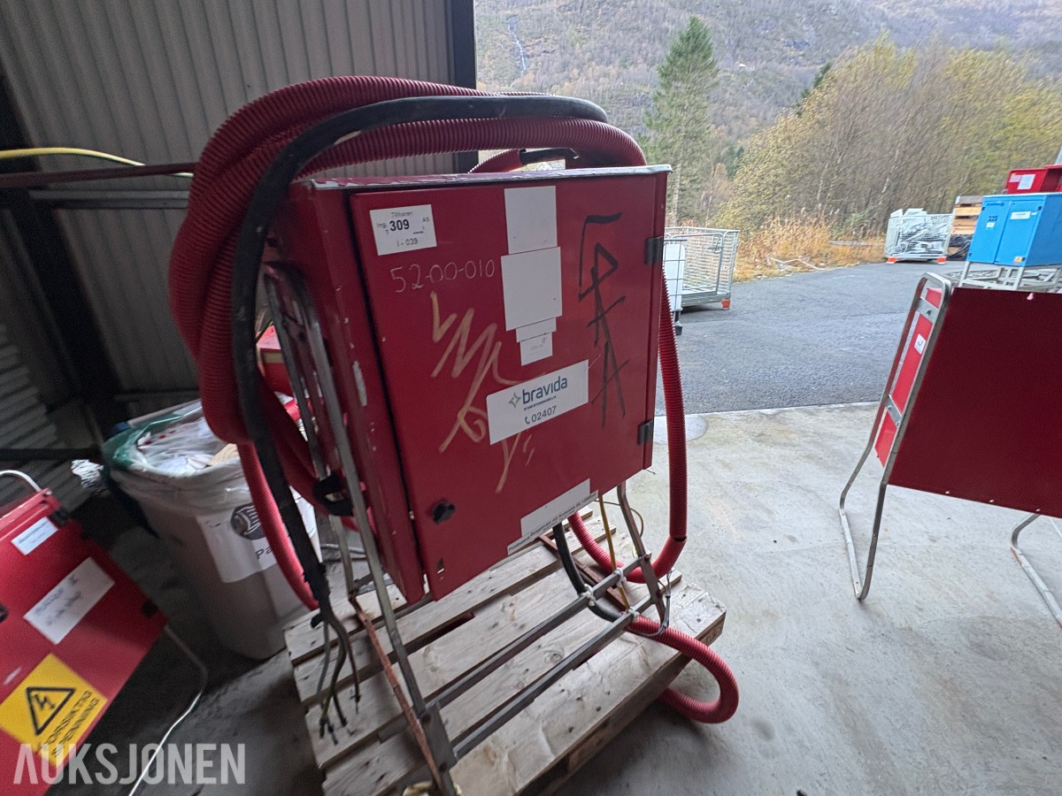 Ca. 80 byggestrømskap – 230/400 volt selges samlet