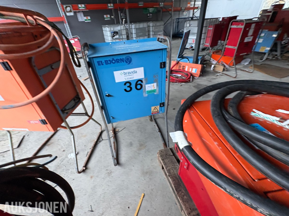 Ca. 80 byggestrømskap – 230/400 volt selges samlet