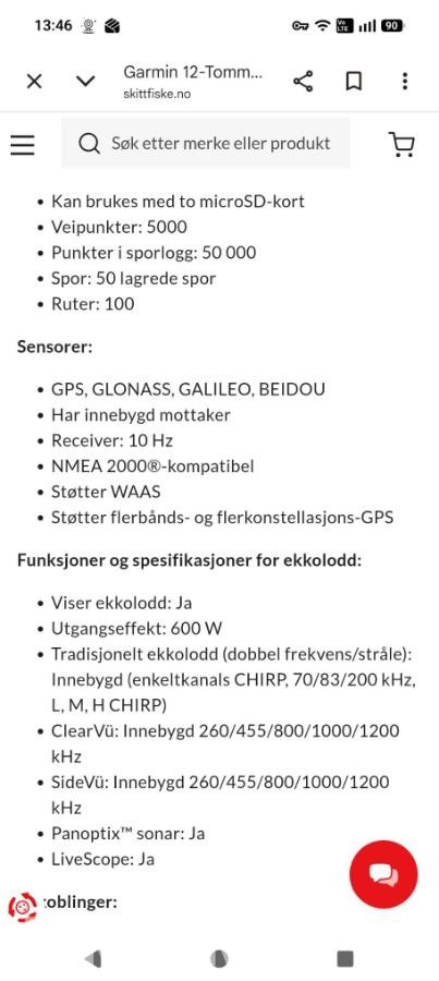 NY - Garmin Echomap Ultra 122 sv +transducer