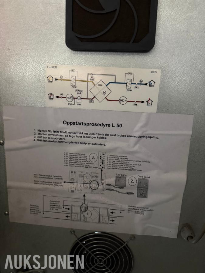 Ventilasjonsaggregat fra Flexit, modell Albatros L50 XE Kryss EL