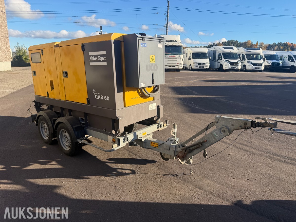 2011 Atlas Copco QAS 60 strømaggregat - 230V / 400V