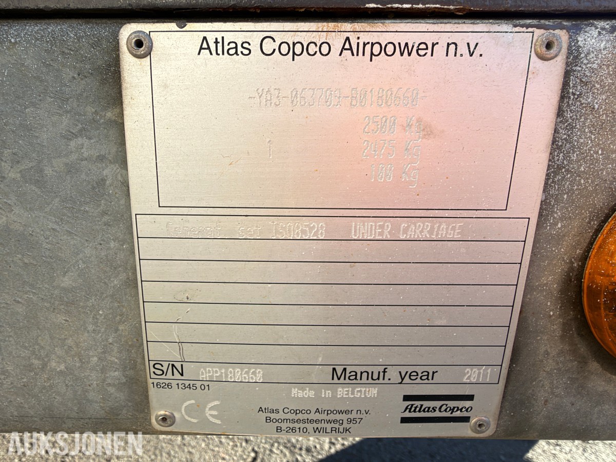 2011 Atlas Copco QAS 60 strømaggregat - 230V / 400V