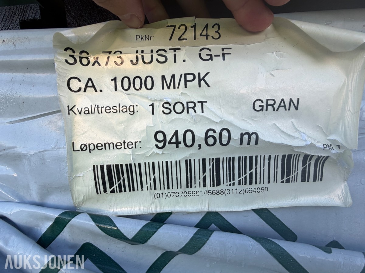 Justert gran 36x73 mm - 894,49 løpemeter