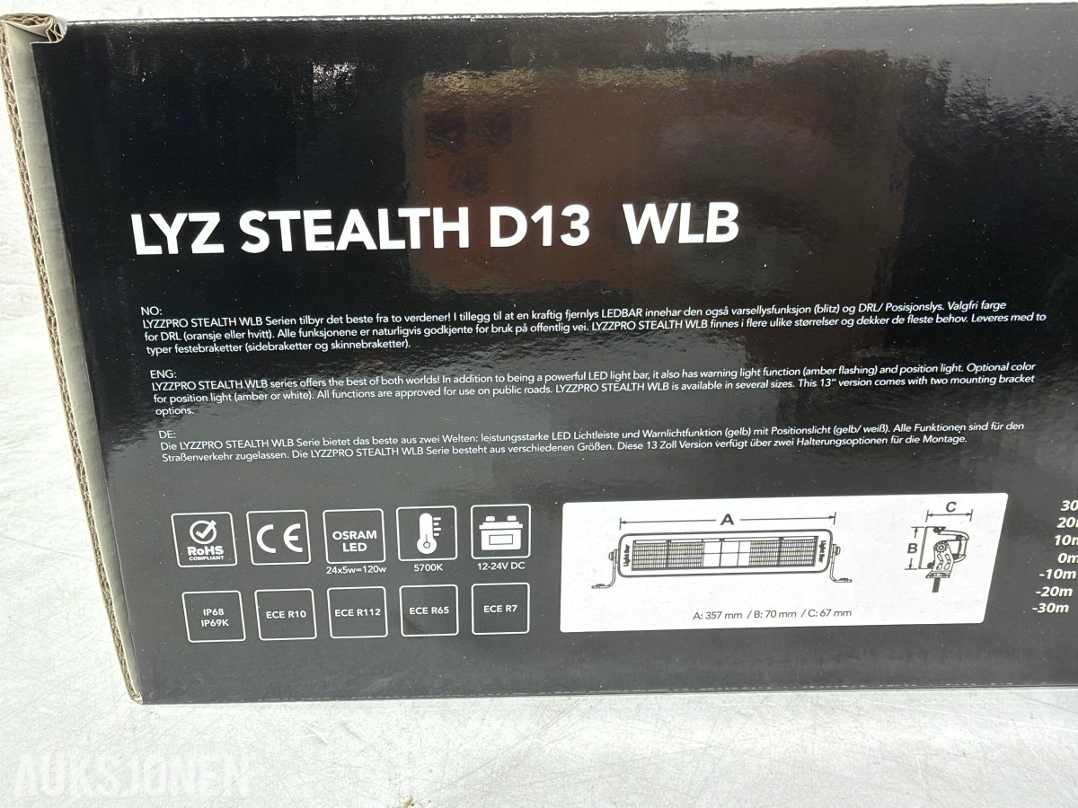 Lyzzpro Premium Stealth WLB LED-ekstralys