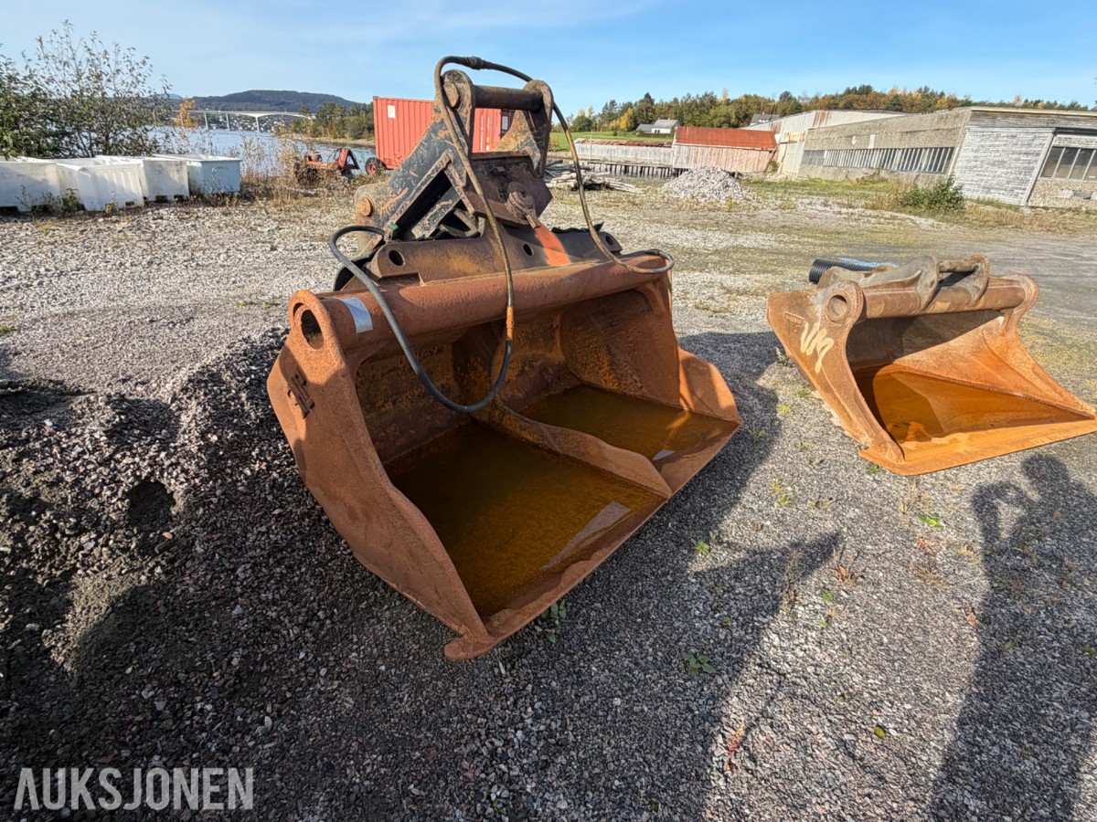 Hydraulisk tilt-/pusseskuffe - S70 Feste