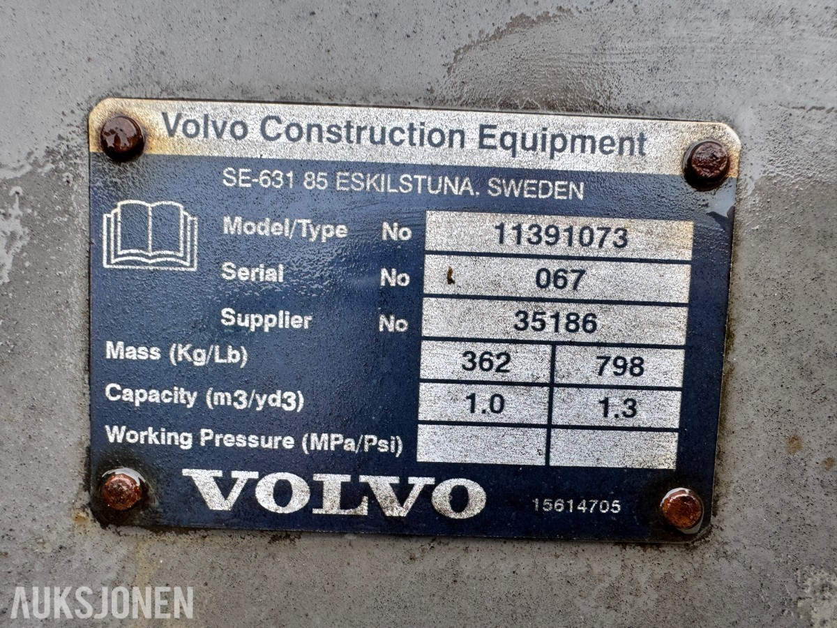 2015 Volvo L35G Hjullaster, 1614 timer, skuffe, hydraulikkuttak