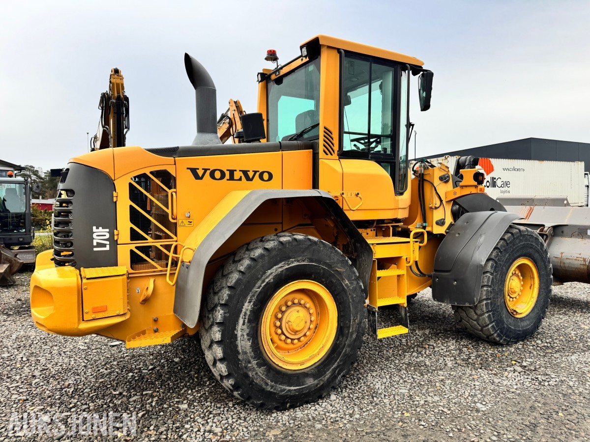 2010 Volvo L70F Hjullaster, 6694 t, skuffe, BM-feste, sentralsmøring
