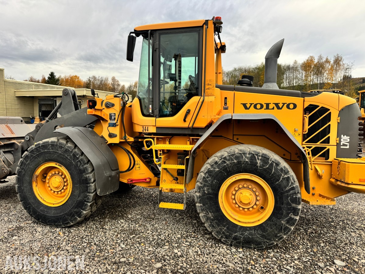 2010 Volvo L70F Hjullaster, 6694 t, skuffe, BM-feste, sentralsmøring
