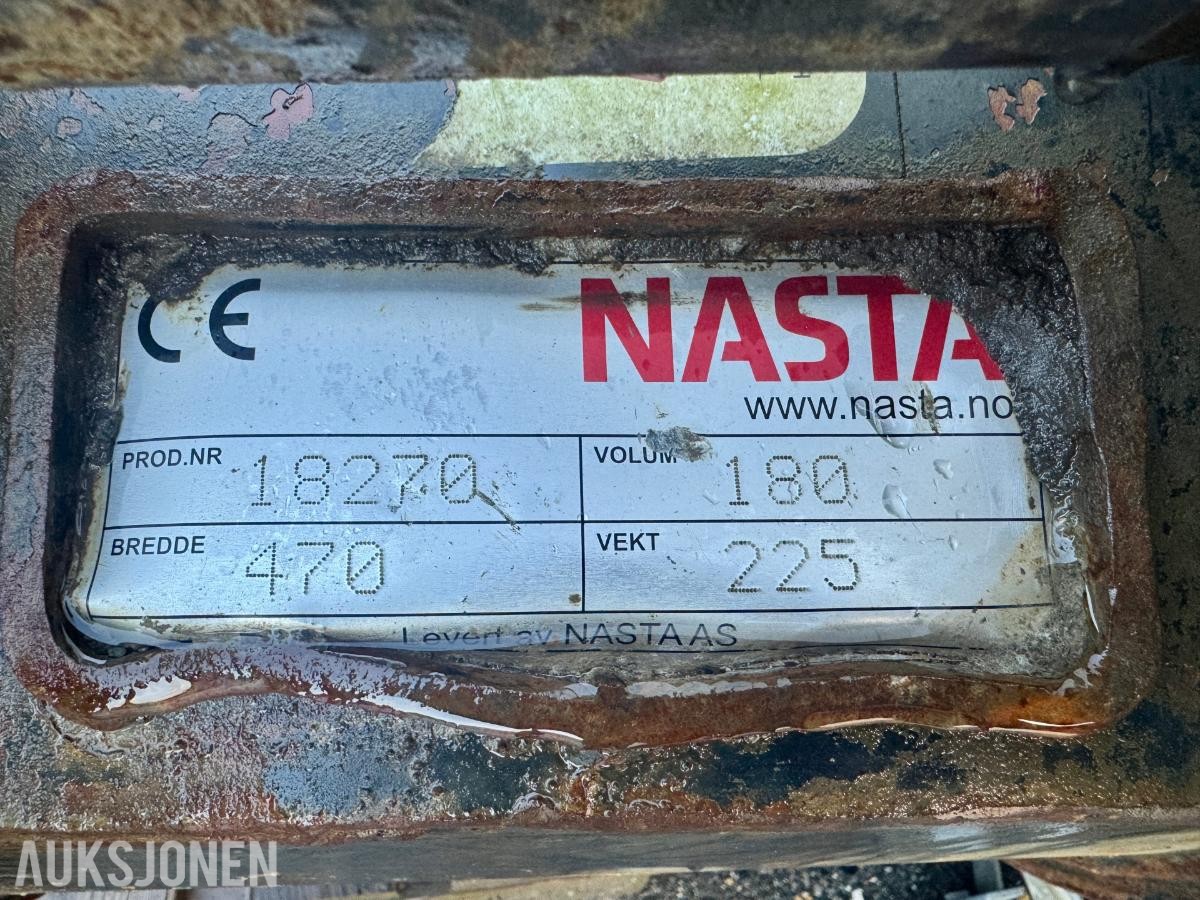 Nasta grøfteskuffe 470 mm -  S50-feste - 180 liter