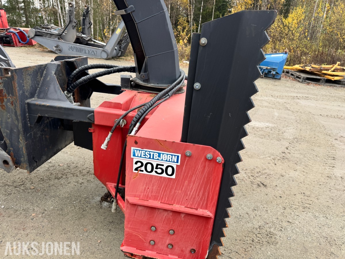Westbjørn/Hydromann 2050 hydraulisk snøfres for hjullaster og traktor