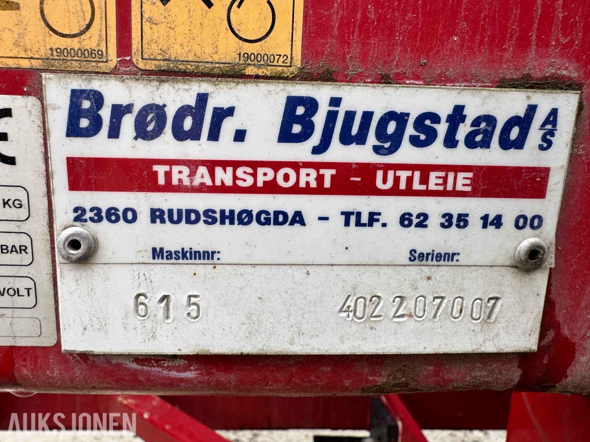 Westbjørn/Hydromann 2050 hydraulisk snøfres for hjullaster og traktor