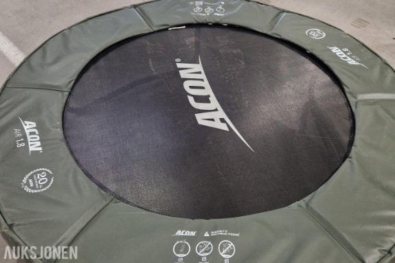 ACON AIR 1.8 trampoline - rund modell - grønn kantpute - sort hoppeduk
