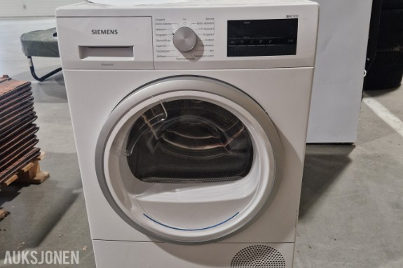 Siemens iQ300 tørketrommel - iSensoric - frontmatet - uttrekkbar kondensvannbeholder - digitalt display