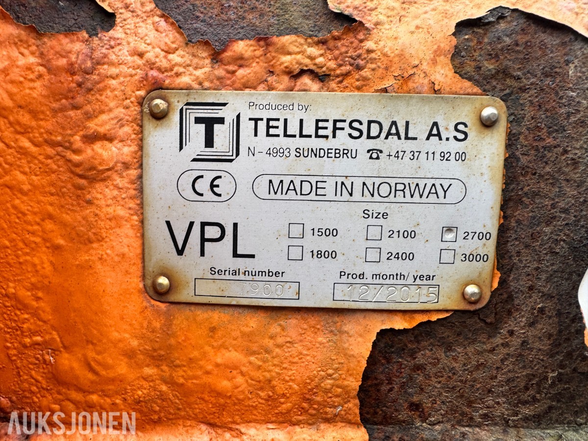 2015 Tellefsdal skjær med BM feste 2700 mm bredde