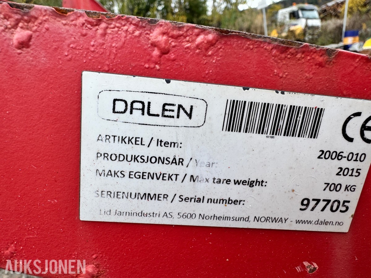 2015 Dalen 2006-110 snøfreser med hydraulisk sving og tut