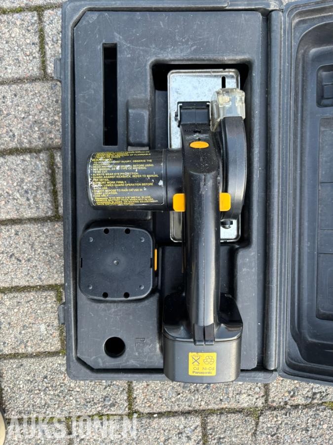 4 stk. batteridrevne sirkelsager -  DeWalt, Milwaukee og Panasonic brukt/utestet