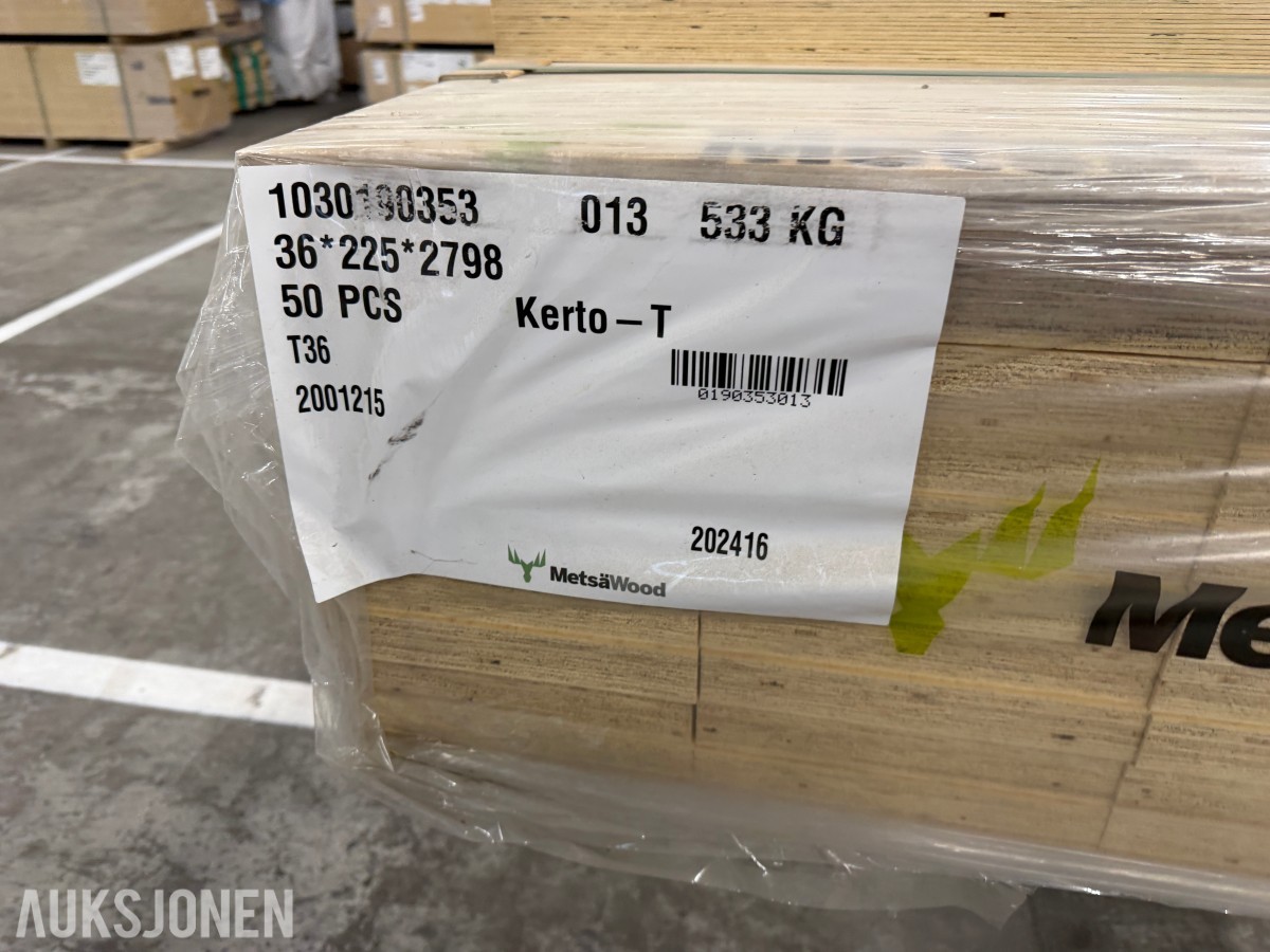 2024 36 x 225 x 2798 mm Kerto-T T36 bjelker