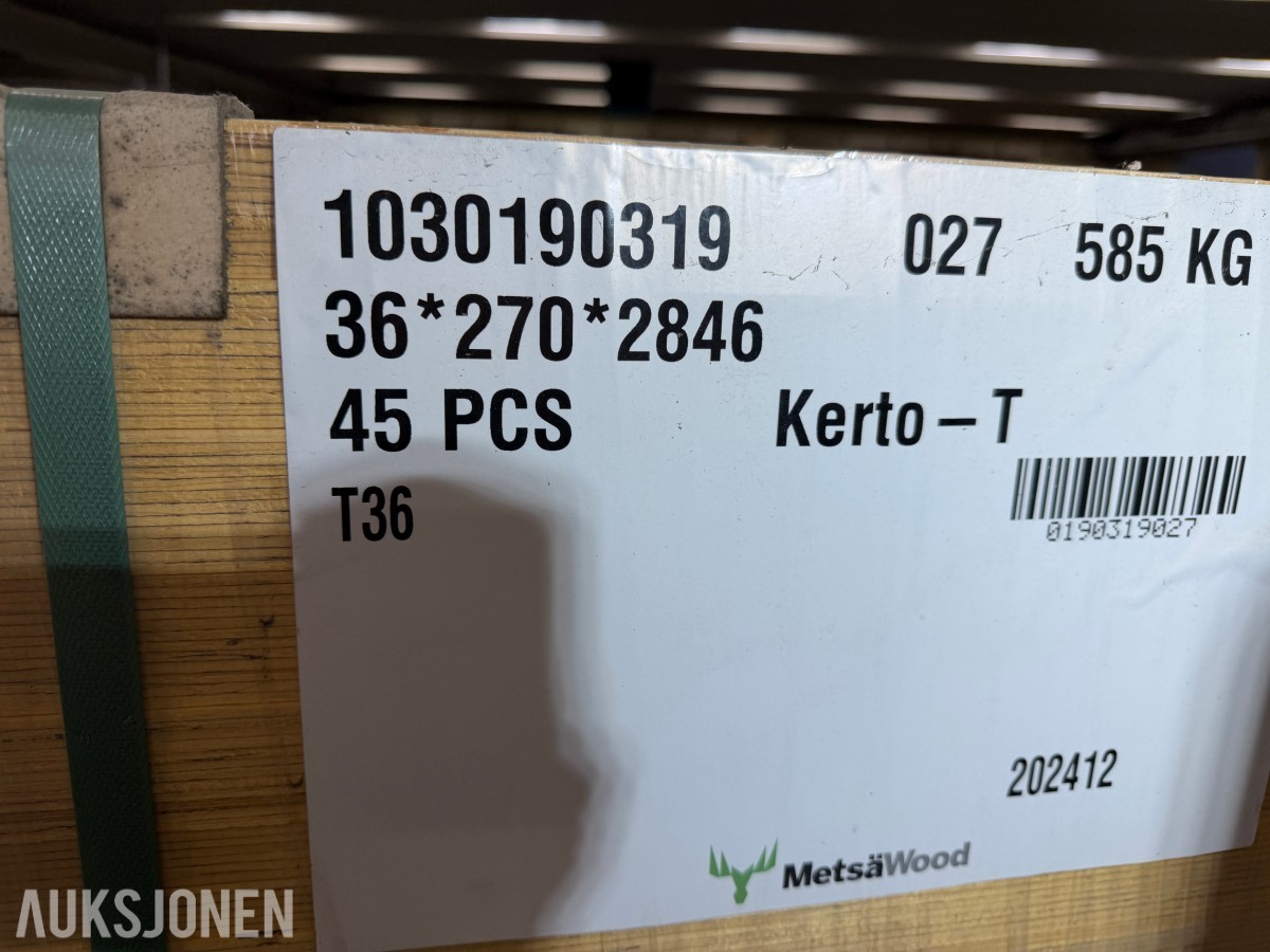 2024 Metsä Wood Kerto LVL T36 / Kerto-T bjelker