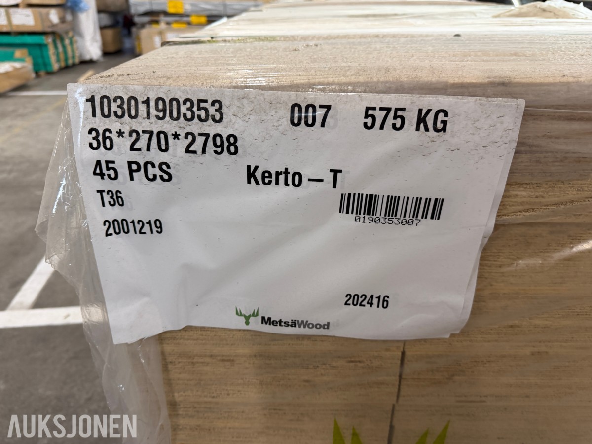2024 Metsä Wood Kerto-T LVL T36 bjelker