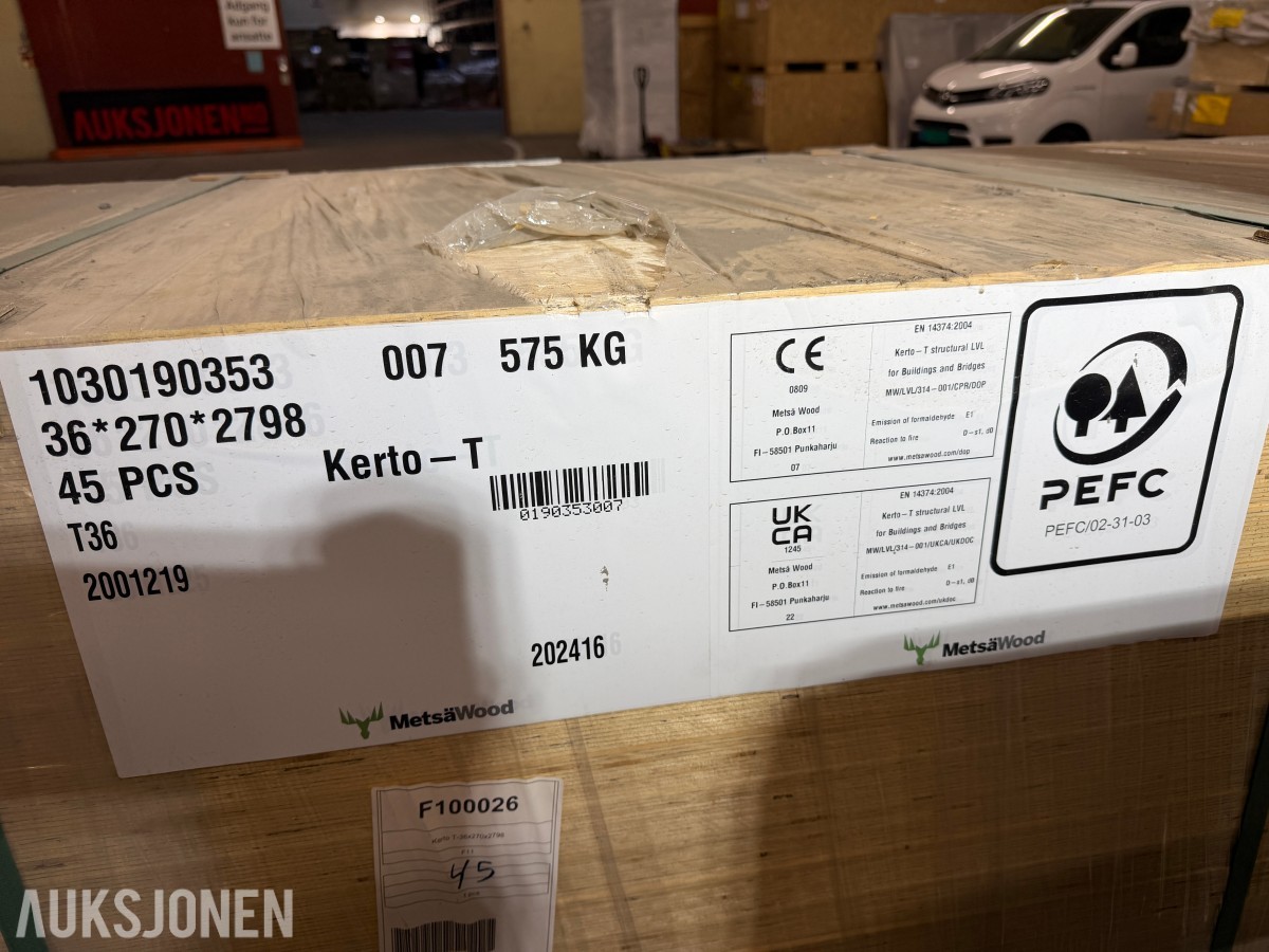 2024 Metsä Wood Kerto-T LVL T36 bjelker