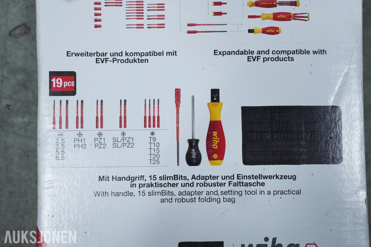 Parti elektroverktøy, måleutstyr, håndverktøy og verkstedutstyr