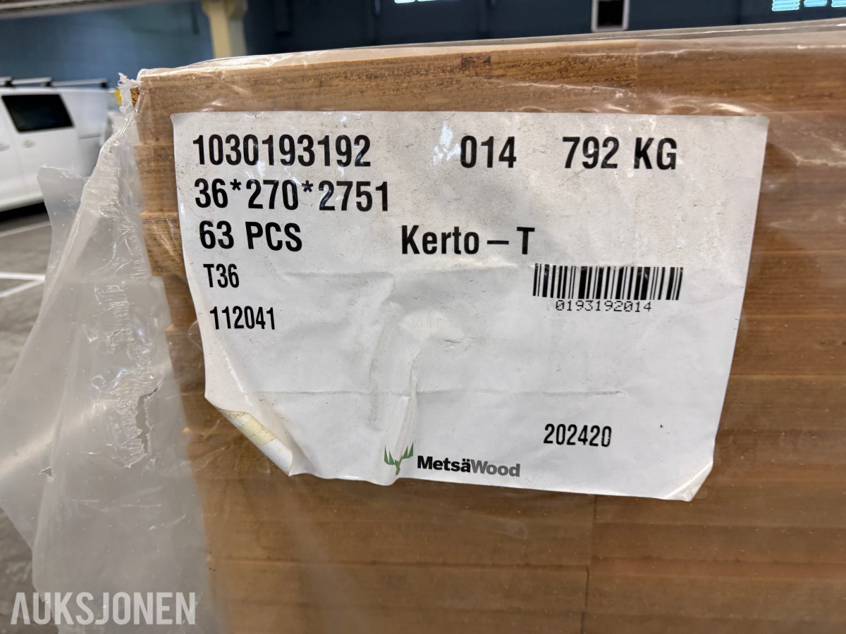 Metsä Wood Kerto-T LVL 36X270X2751MM