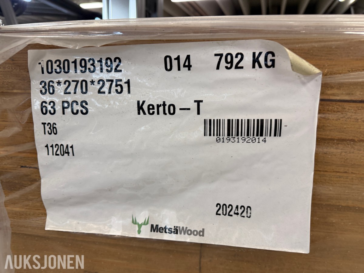 Metsä Wood Kerto-T LVL 36X270X2751MM