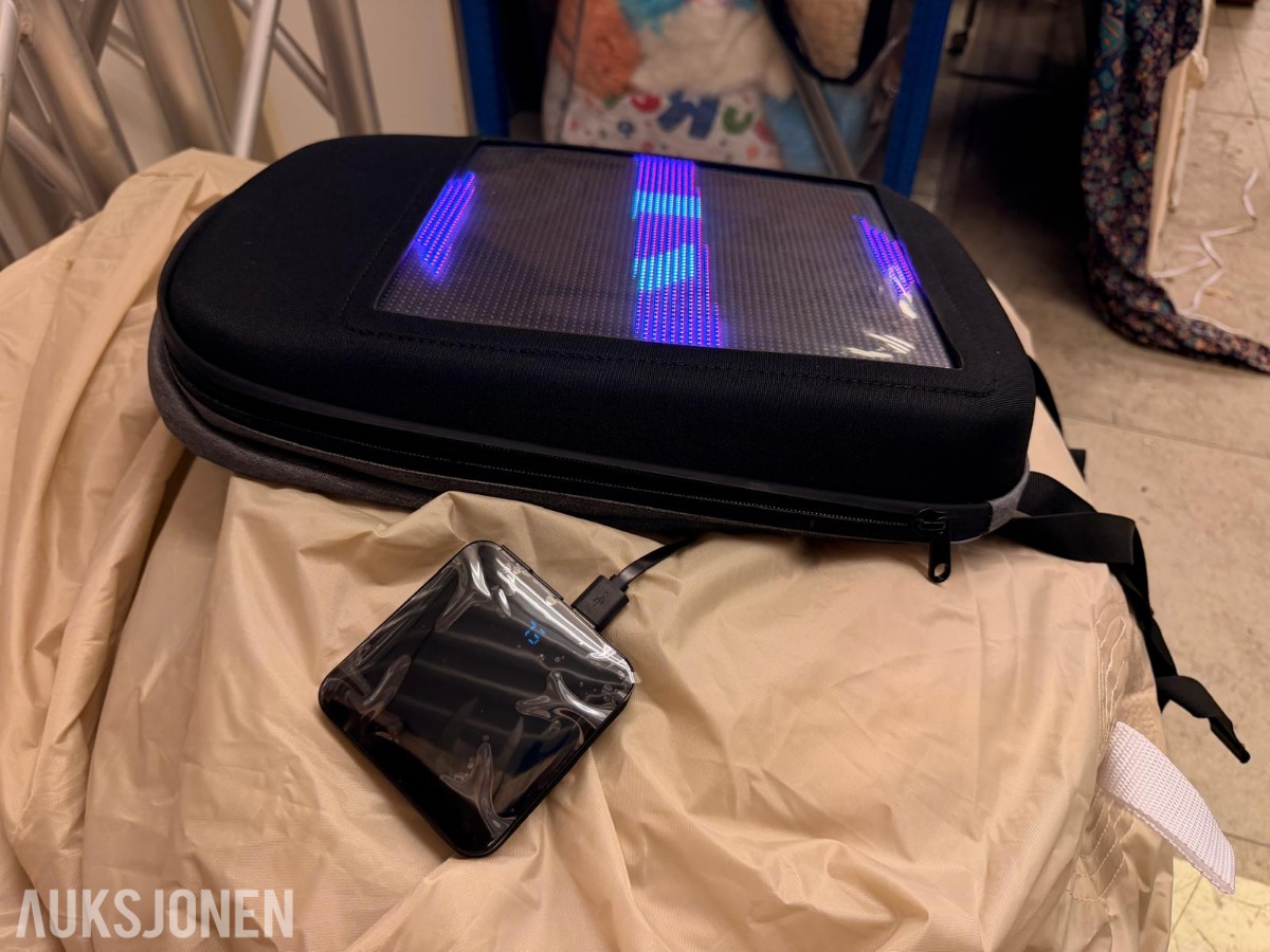 80 stk LED-ryggsekker med programmerbar fargeskjerm