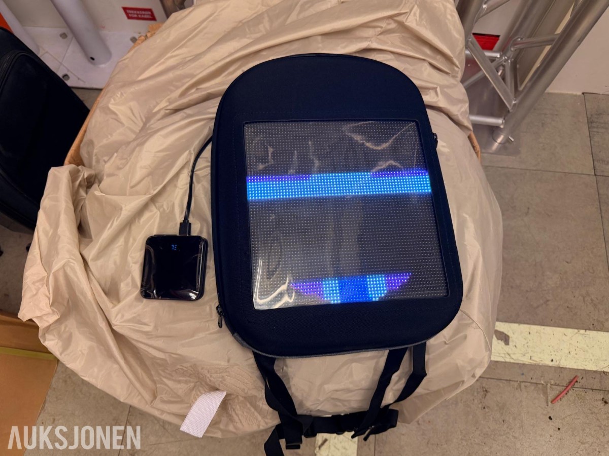 80 stk LED-ryggsekker med programmerbar fargeskjerm