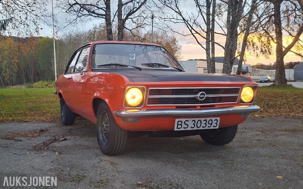 1972 OPEL ASCONA 1.6 80HK 2-DØRS NY WEBER FORGASSER