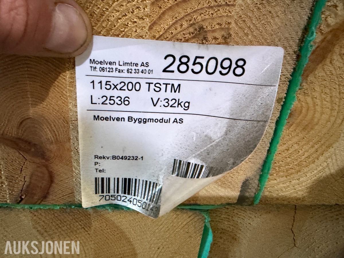 Moelven Limtre bjelker GL32C / TSTM 115X200MM