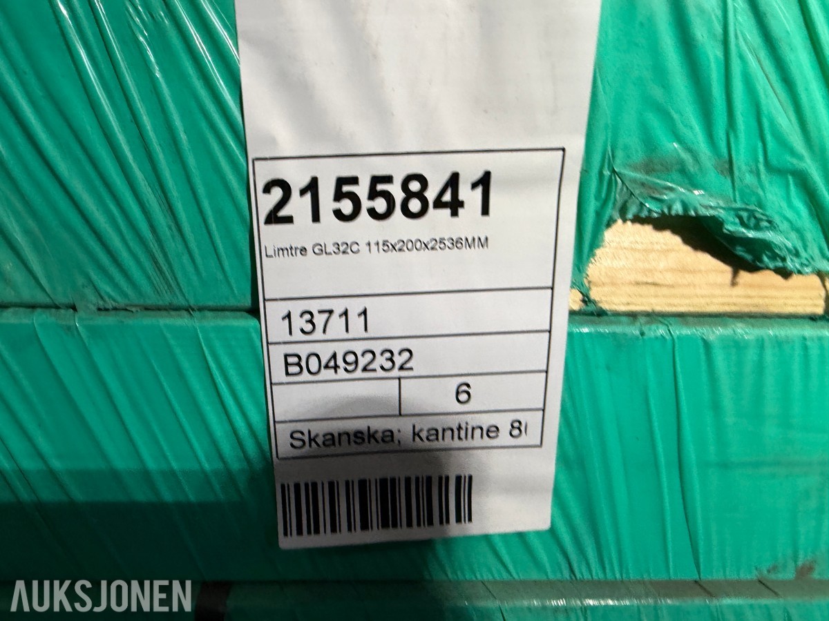 Moelven Limtre bjelker GL32C / TSTM 115X200MM
