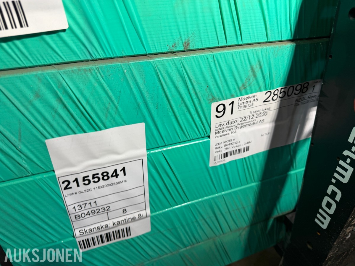 Moelven Limtre bjelker GL32C / TSTM 115X200MM