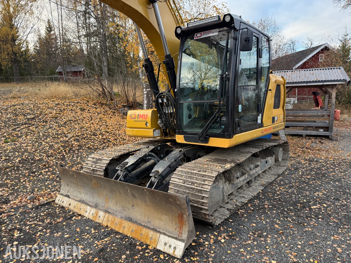 2022 Cat 313 Gravemaskin m/skjær-Cat tiltrotator og sentralsmøring
