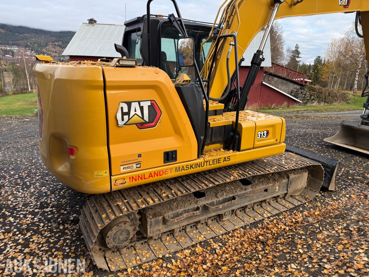 2022 Cat 313 Gravemaskin m/skjær-Cat tiltrotator og sentralsmøring
