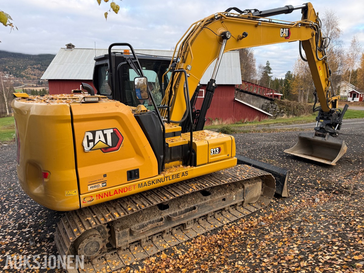 2022 Cat 313 Gravemaskin m/skjær-Cat tiltrotator og sentralsmøring