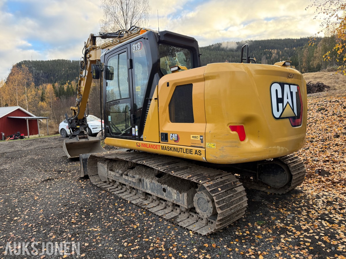 2022 Cat 313 Gravemaskin m/skjær-Cat tiltrotator og sentralsmøring