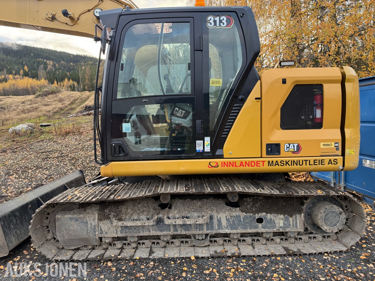 2022 Cat 313 Gravemaskin m/skjær-Cat tiltrotator og sentralsmøring