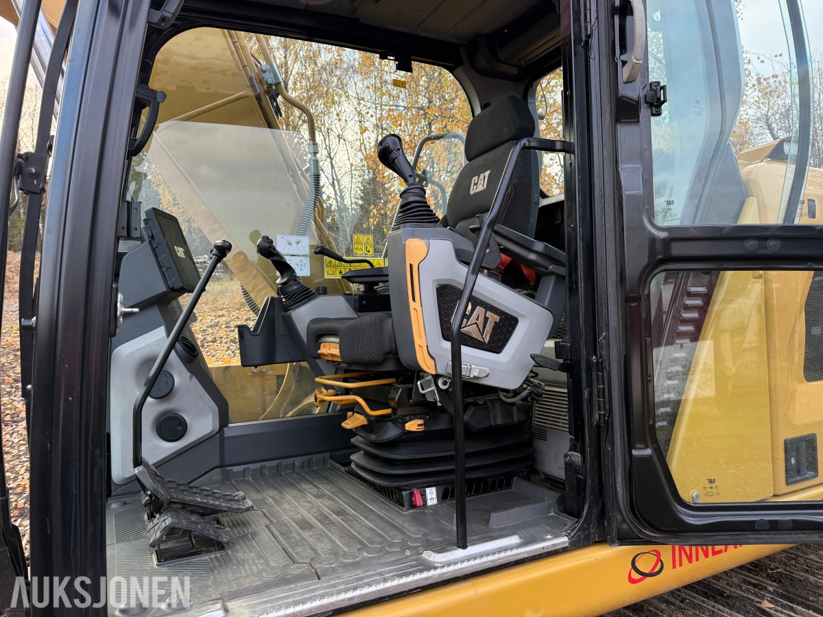 2022 Cat 313 Gravemaskin m/skjær-Cat tiltrotator og sentralsmøring