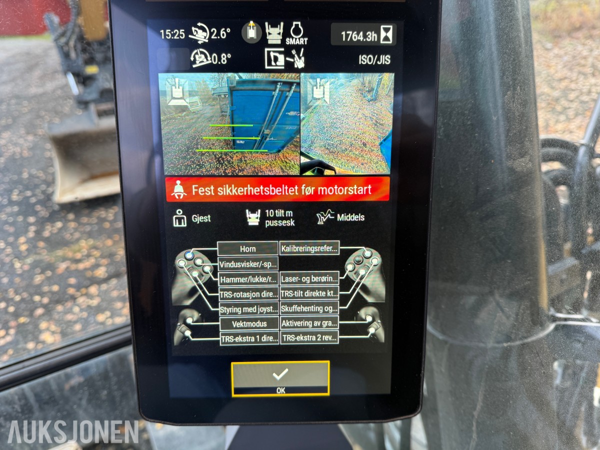 2022 Cat 313 Gravemaskin m/skjær-Cat tiltrotator og sentralsmøring