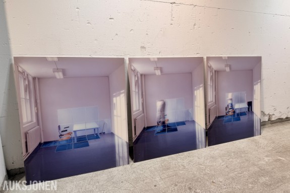2001 Else Marie Hagen - «Meanwhile, in the same place 12 (a+b+c)» triptyk