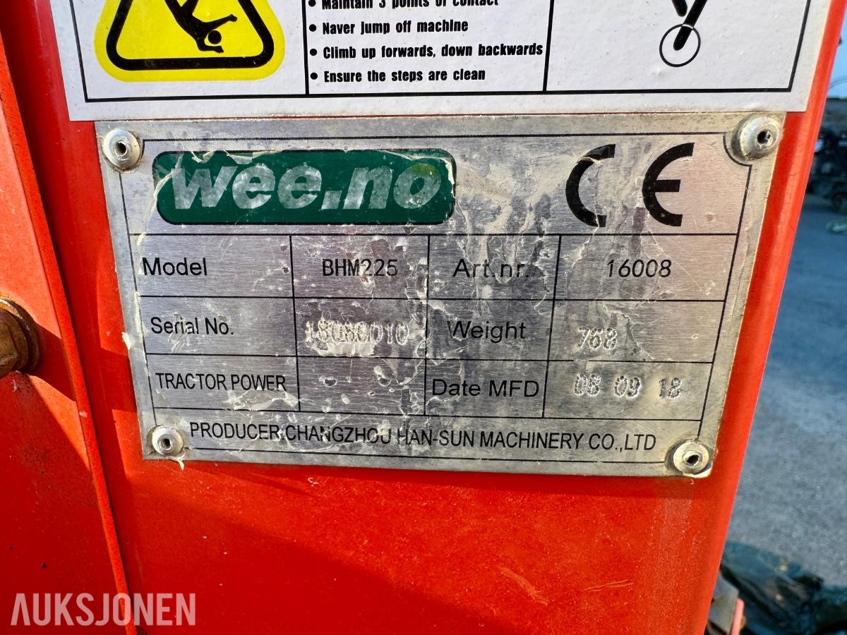 2018 Wee BHM225 hydraulisk graveaggregat for traktor