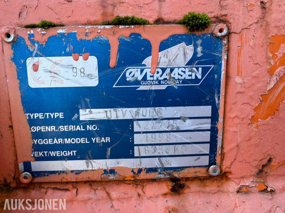 1998 Øveraasen UTV 400 Snøfres - 6 350 kg
