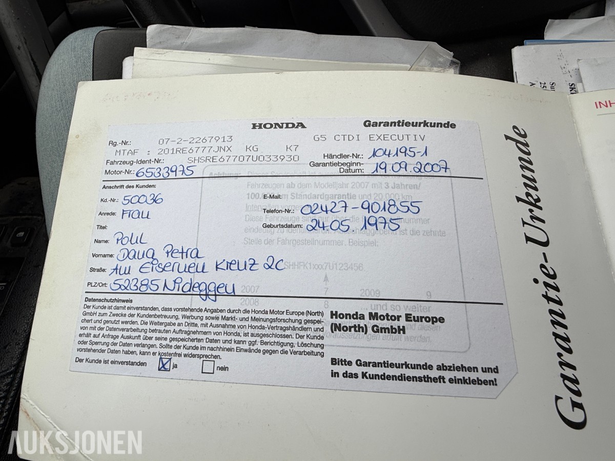 2007 Honda CR-V 2.2-140 D 4WD / EU-OK / Få eiere / 8xalu