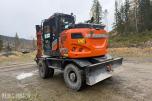 2023 Hitachi 135W Hjulmaskin m/skjær-tiltrotator og Tilhenger